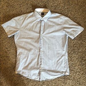 Boss Light Blue Casual Button Down Shirt